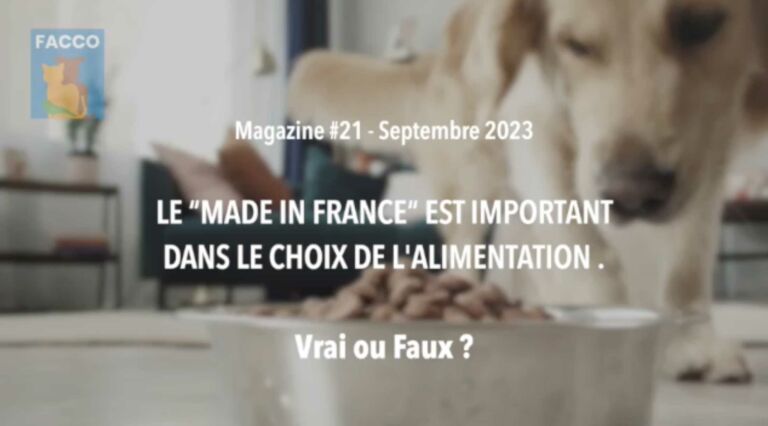 Le “Made in France“ est important dans le choix de l’alimentation. VRAI ou FAUX ?